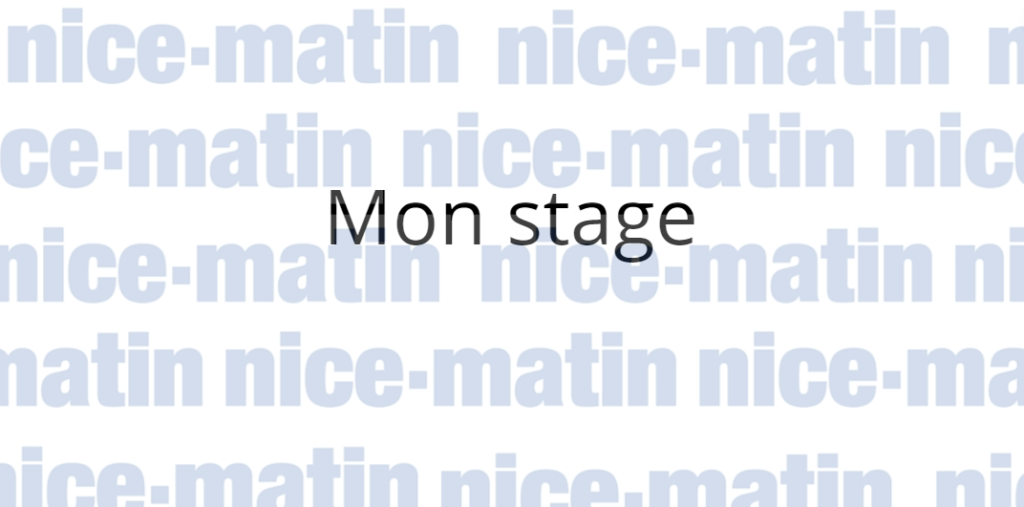bannière page de stage Nice matin