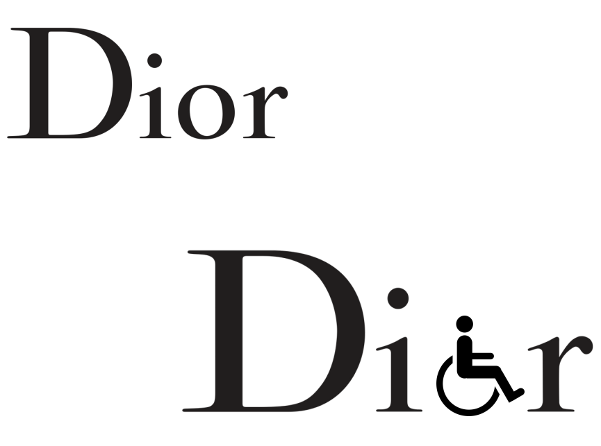 campagne fictive pour lutter contre le handicap logo Dior