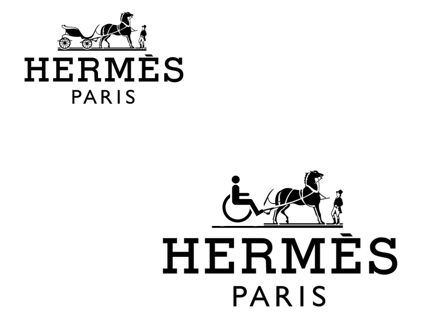 campagne fictive pour lutter contre le handicap logo Hermes
